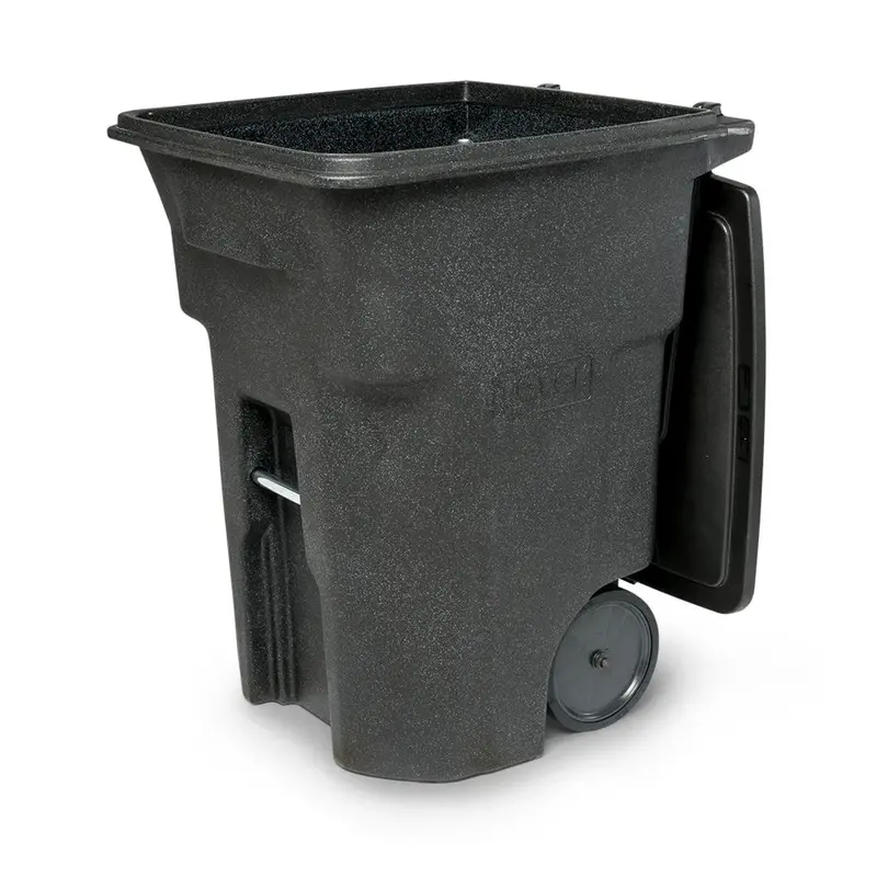 96-Gallon Heavy-Duty Outdoor Trash Can – Quiet-Roll Wheels and Secure-Locking Lid