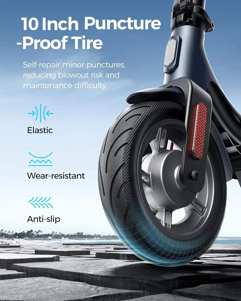 A6L ECO Electric Scooter for Adults & Teens – 350W Motor, 10-Inch Pneumatic Tires, 19-Mile Range, and Bluetooth APP Integration 2