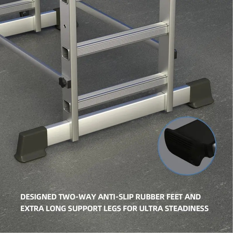 Adjustable Rolling Scaffolding Tower – Compact Foldable Work Platform Rated for 330 lbs