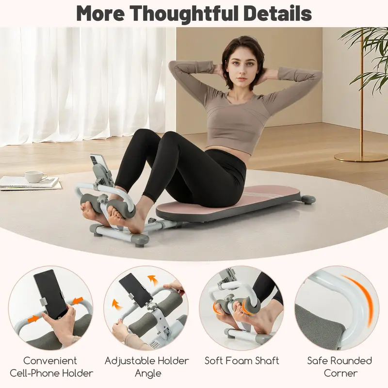 Adjustable Sit-Up Bench for Home Fitness – Three-Position Backrest & Extendable Sturdy Frame