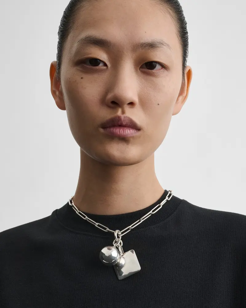 Adjustable Sterling Silver Double-Pendant Necklace