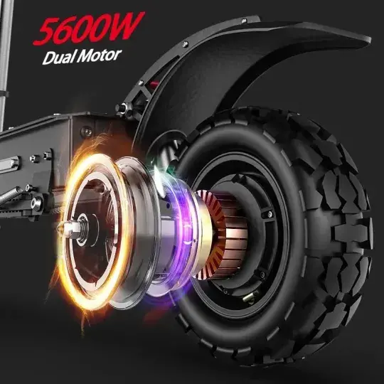 Adult Electric Scooter – High-Torque Performance Model with Extended Range and Dual Braking