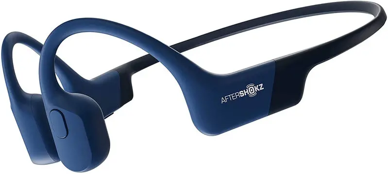 AfterShokz Aeropex Open-Ear Bone Conduction Headphones – Wireless Sport Headset in Cosmic Black