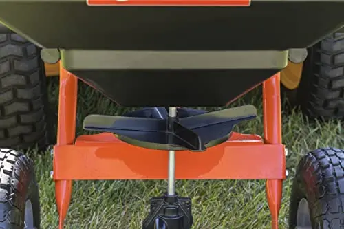 Agri-Fab 85-Pound Tow-Behind Broadcast Spreader with Customizable Coverage for Lawns and Landscaping