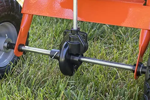 Agri-Fab 85-Pound Tow-Behind Broadcast Spreader with Customizable Coverage for Lawns and Landscaping
