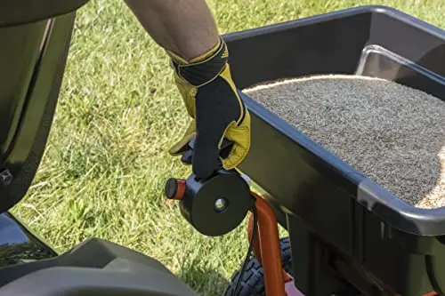 Agri-Fab 85-Pound Tow-Behind Broadcast Spreader with Customizable Coverage for Lawns and Landscaping