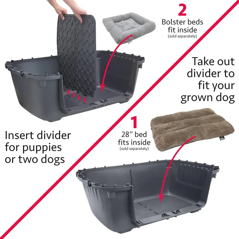 Airline-Compliant Rolling Dog Travel Crate – XXX-Large Hard-Sided Kennel with Wire Door & Smooth-Castor Wheels (Gray)