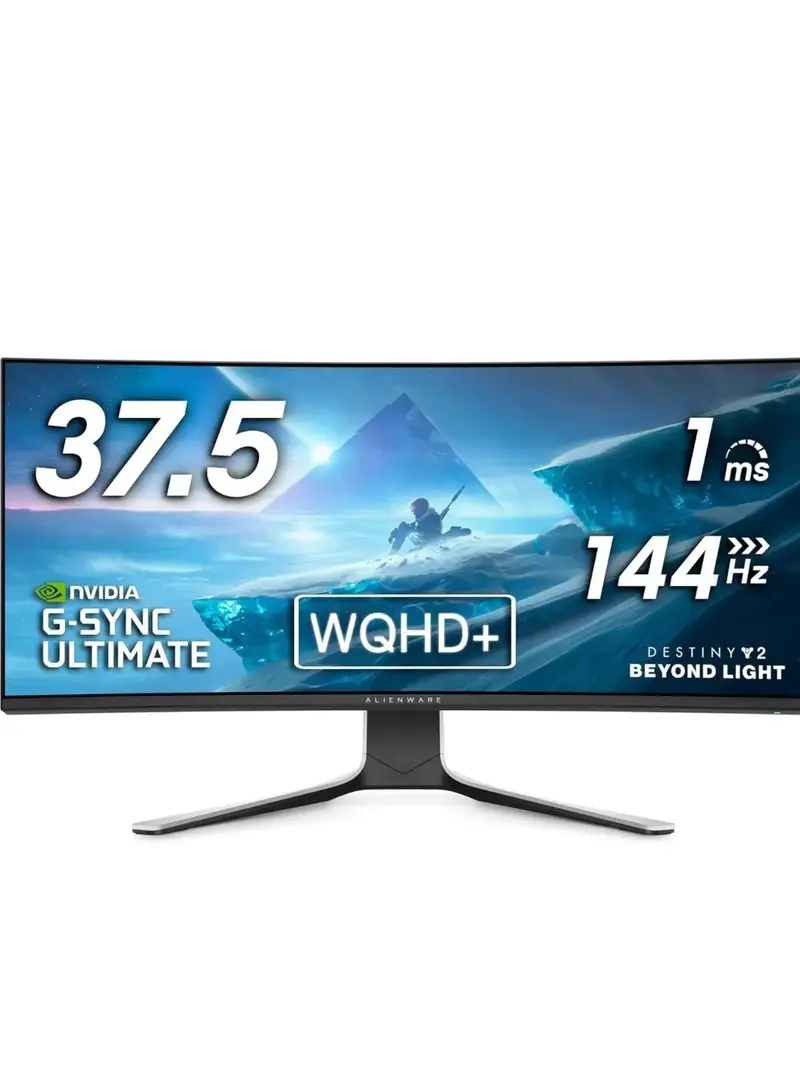 Alienware AW3821DW 38-Inch Ultrawide Curved Gaming Monitor — WQHD (3840x1600), 144Hz Refresh Rate, G-SYNC Ultimate, 1ms Response, 2300R Curve, HDR600