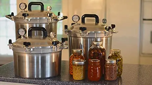 All-American 30-Quart Pressure Canner – Durable Silver Stovetop or Electric Model (930)