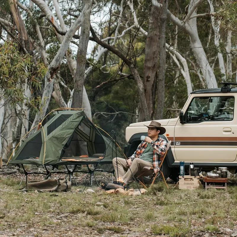 All-in-One Elevated Cot Tent System – Waterproof, Off-Ground 1-Person Camping Shelter 2