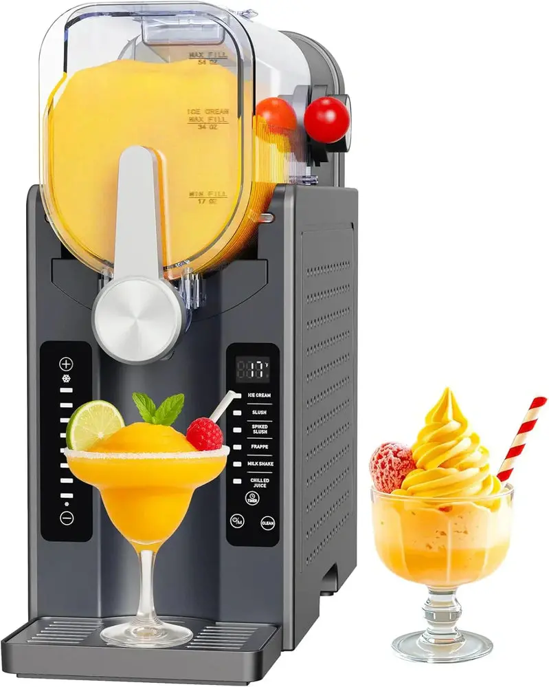 All-in-One Home Slushie Maker – Ice-Free Operation, Digital Temperature Display, Auto-Clean Cycle & 6 Smart Presets