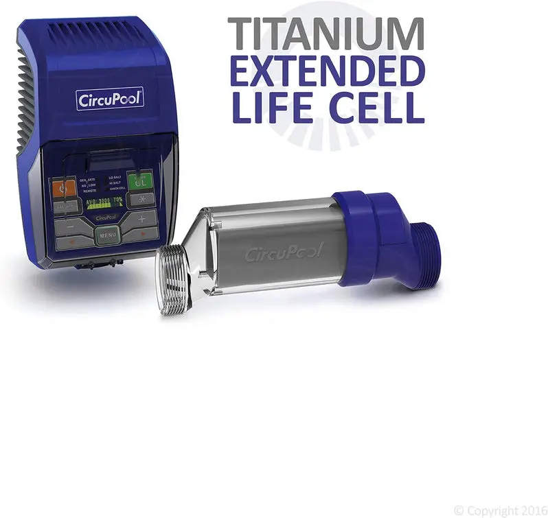 All-in-One Saltwater Chlorination System – Titanium Electrode Cell with 7-Year Limited Warranty | Professional Installation Advised