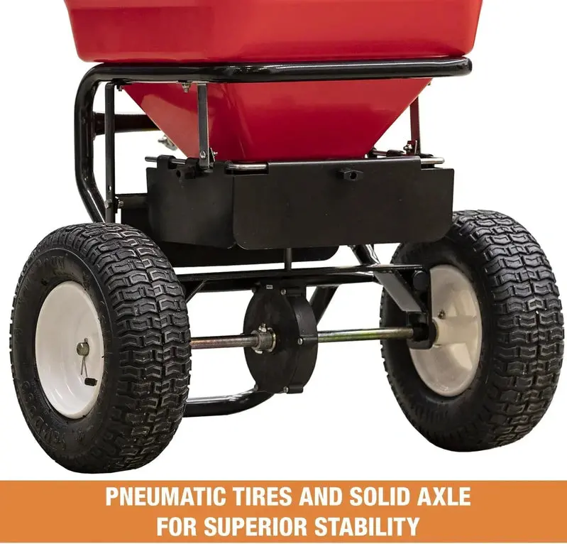 All-Purpose Push Spreader – 100-Pound Capacity for Lawn Care, Winter Maintenance, and Landscaping Applications