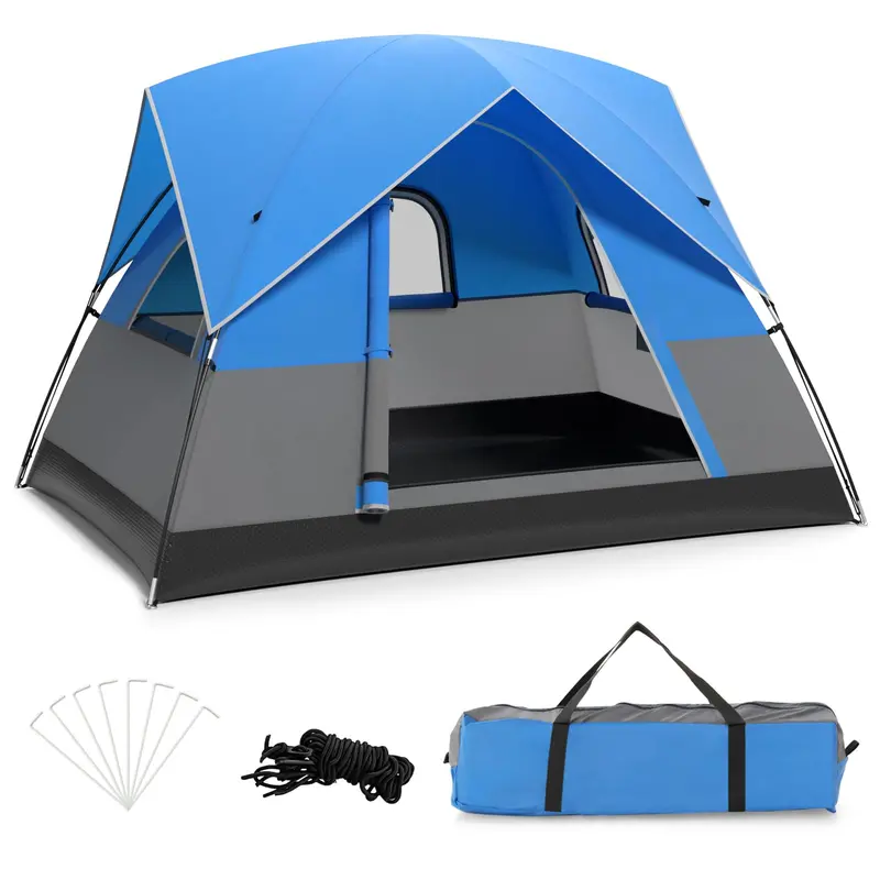 All-Season 2–3 Person Dome Tent with Detachable Rainfly and Reinforced Wind Resistance