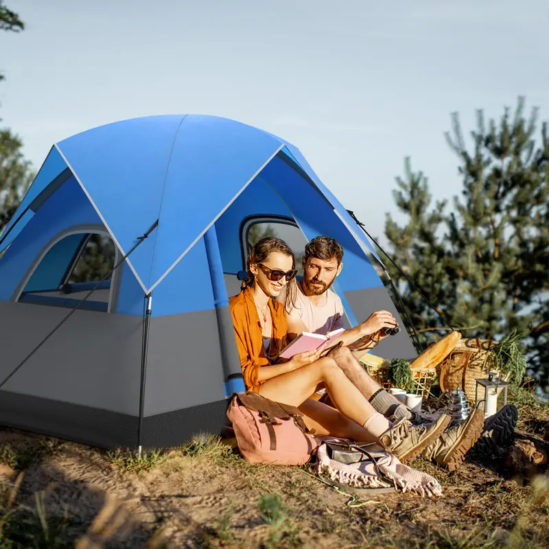 All-Season 2–3 Person Dome Tent with Detachable Rainfly and Reinforced Wind Resistance 2