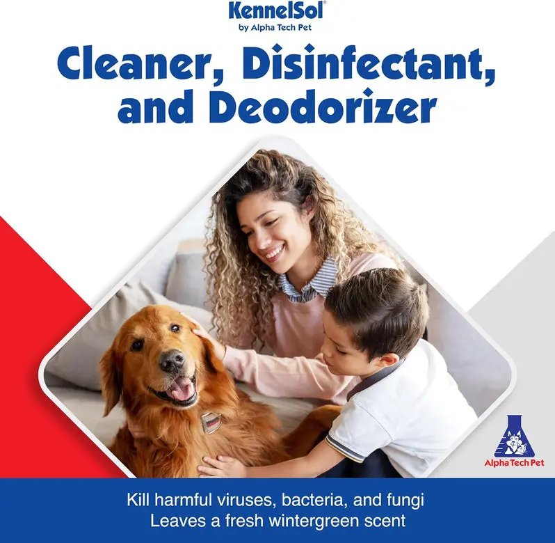 Alpha Tech Pet 1-Step Kennel Cleaner | EPA-Registered Disinfectant & Deodorizer Concentrate | Effective Against Bacteria and Viruses | 5-Gallon Container
