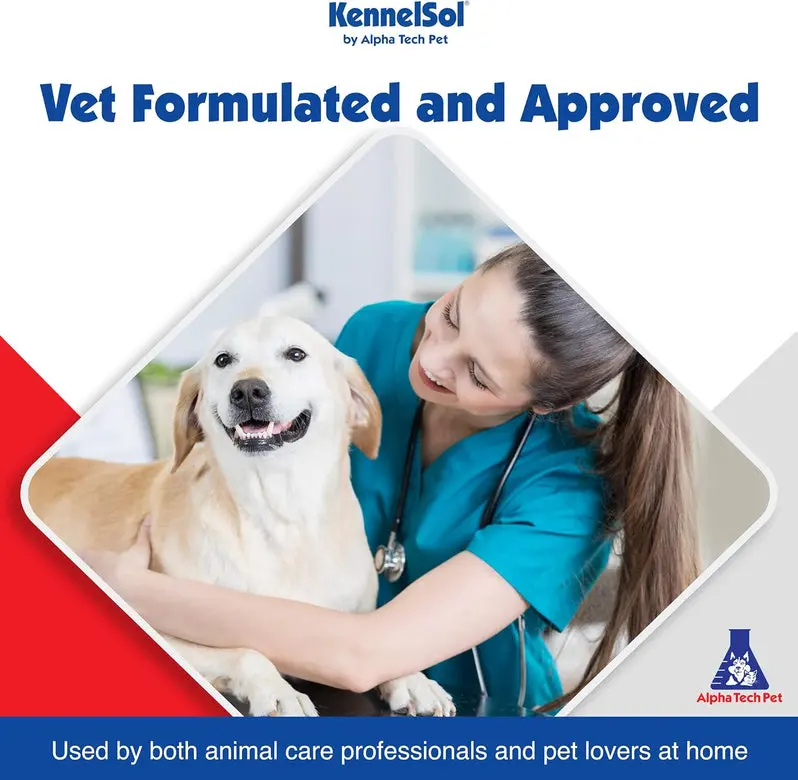 Alpha Tech Pet 1-Step Kennel Cleaner | EPA-Registered Disinfectant & Deodorizer Concentrate | Effective Against Bacteria and Viruses | 5-Gallon Container