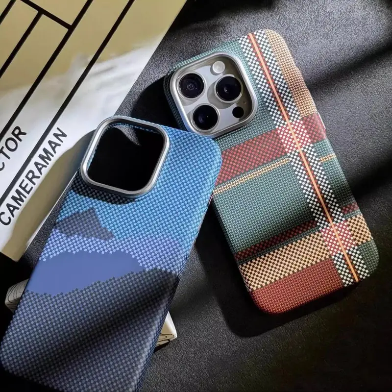 Aluminum-Bracket MagSafe iPhone Case with Textured 3D Finish