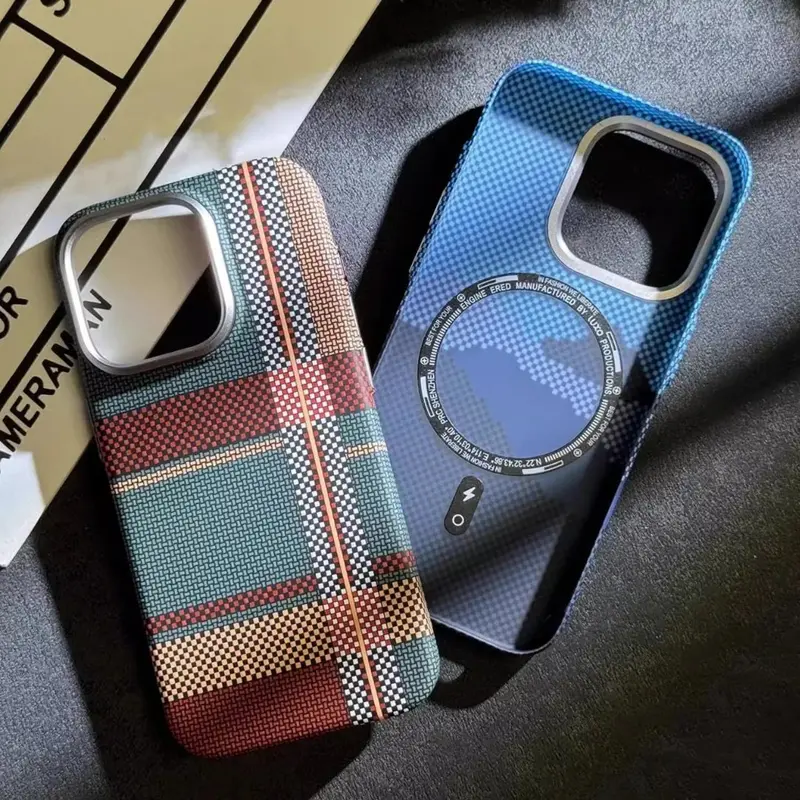 Aluminum-Bracket MagSafe iPhone Case with Textured 3D Finish