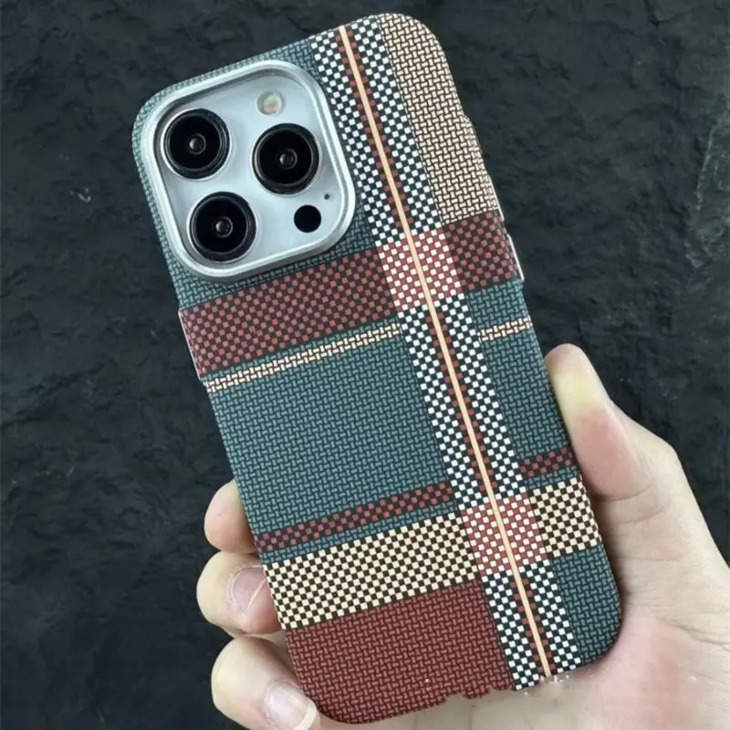 Aluminum-Bracket MagSafe iPhone Case with Textured 3D Finish