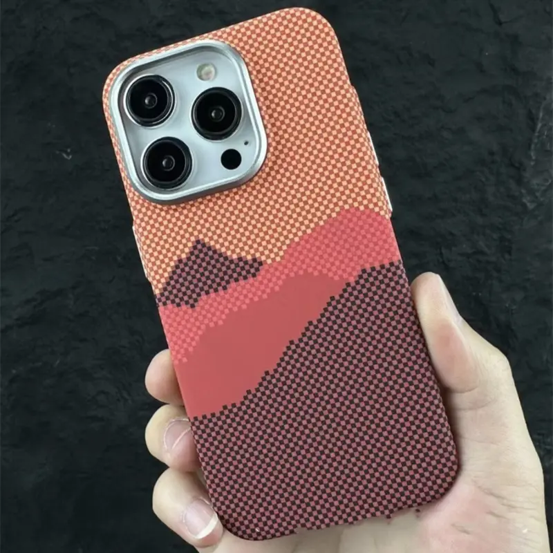 Aluminum-Bracket MagSafe iPhone Case with Textured 3D Finish