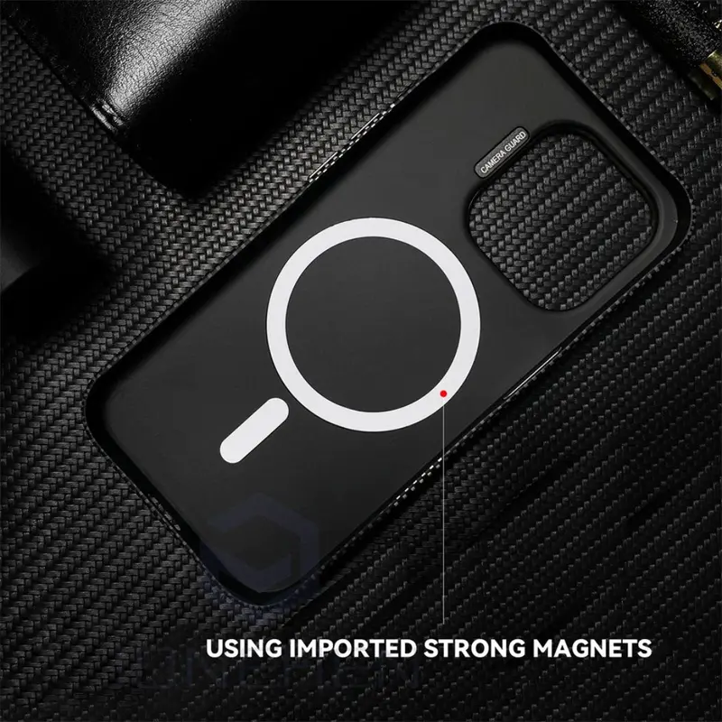 Aluminum-Bracket MagSafe iPhone Case with Textured 3D Finish