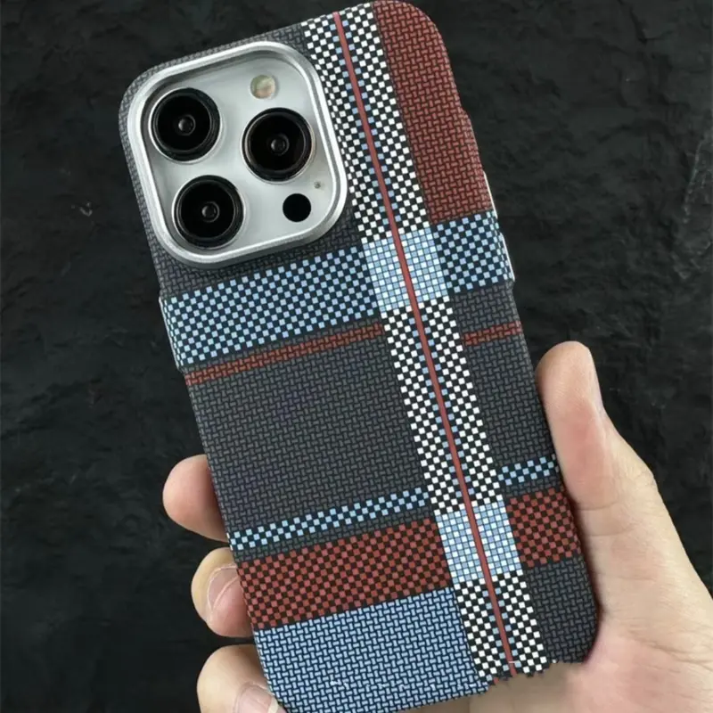 Aluminum-Bracket MagSafe iPhone Case with Textured 3D Finish