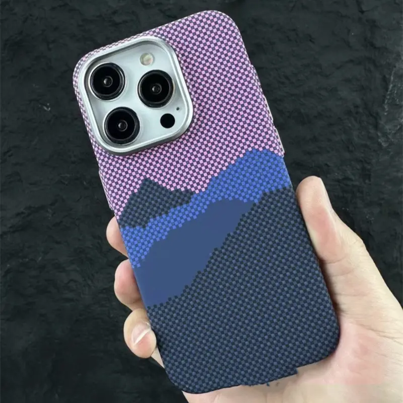Aluminum-Bracket MagSafe iPhone Case with Textured 3D Finish