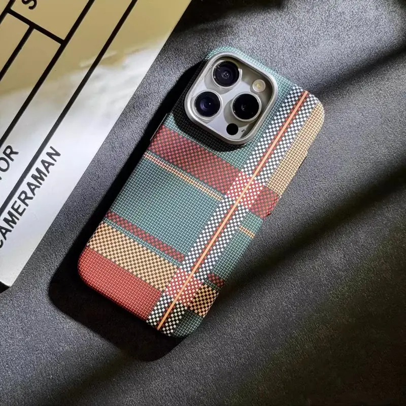 Aluminum-Bracket MagSafe iPhone Case with Textured 3D Finish