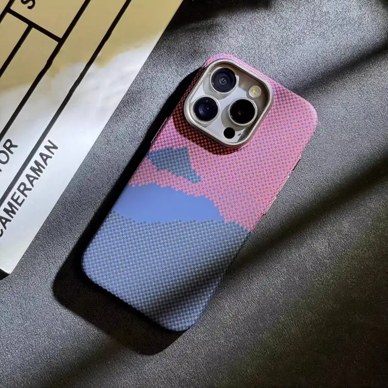 Aluminum-Bracket MagSafe iPhone Case with Textured 3D Finish