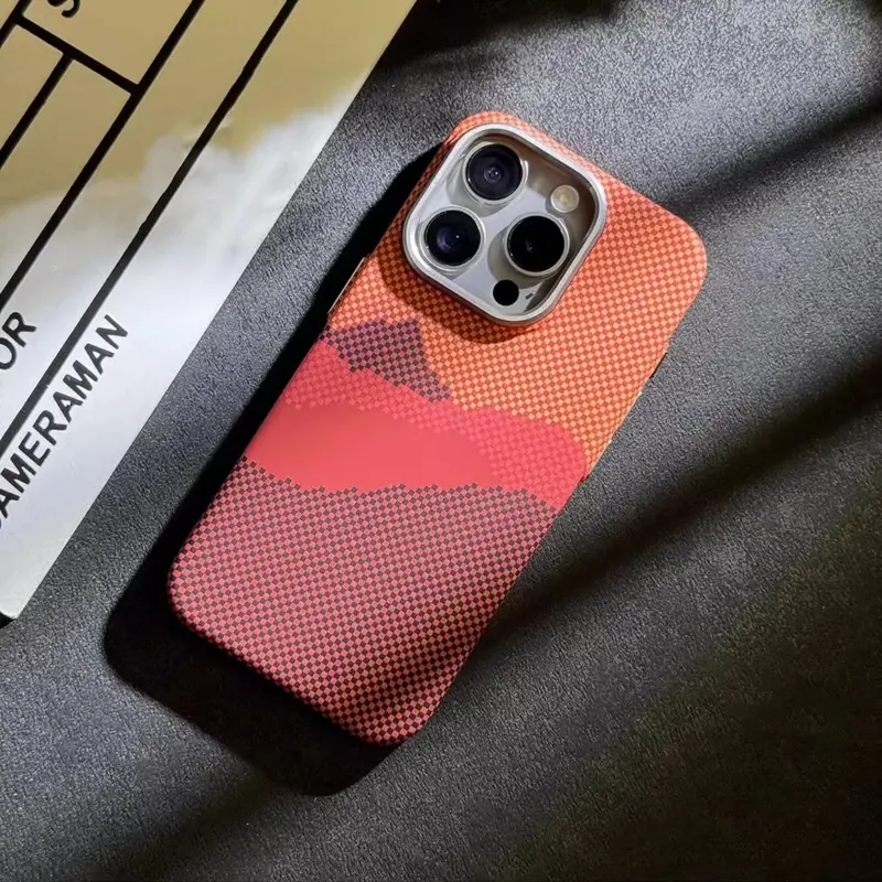 Aluminum-Bracket MagSafe iPhone Case with Textured 3D Finish