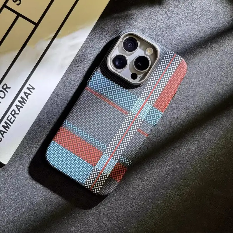 Aluminum-Bracket MagSafe iPhone Case with Textured 3D Finish