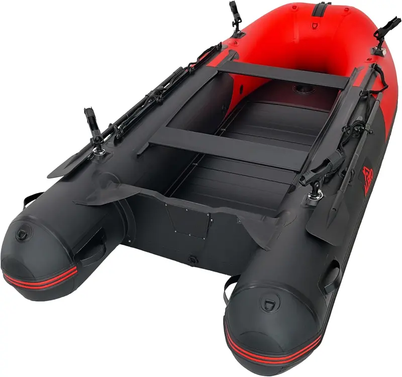 Aluminum-Floor Inflatable Dinghy – Heavy-Duty Tender Boat with Oars, Rod Holders, and Multi-Passenger Support