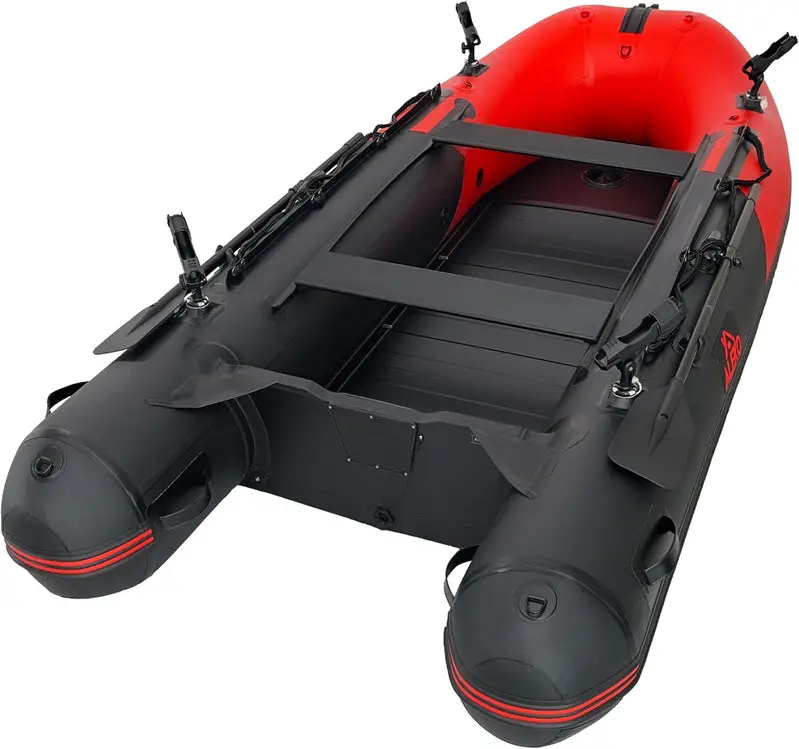 Aluminum-Floor Inflatable Dinghy – Heavy-Duty Tender Boat with Oars, Rod Holders, and Multi-Passenger Support