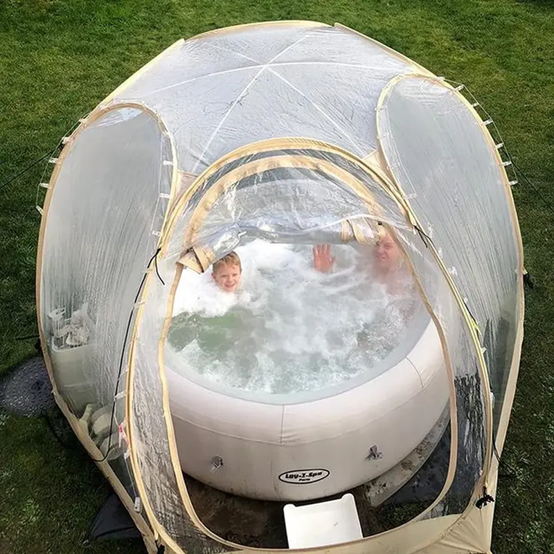 Alvantor Pop-Up Transparent Bubble Dome Gazebo – Instant-Setup Igloo-Style Outdoor Shelter for 8–10 People
