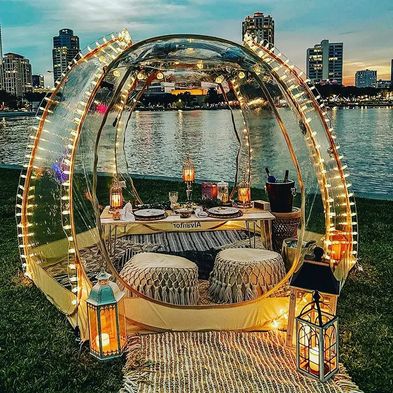 Alvantor Pop-Up Transparent Bubble Dome Gazebo – Instant-Setup Igloo-Style Outdoor Shelter for 8–10 People