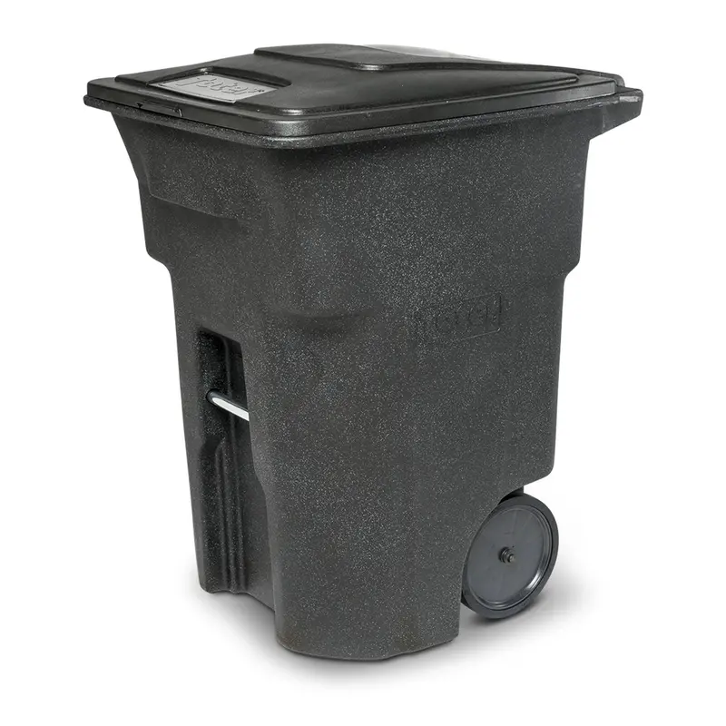 ANA96-00BKS 96-Gallon Outdoor Trash Can – Heavy-Duty Bin with Quiet Wheels & Secure Lid