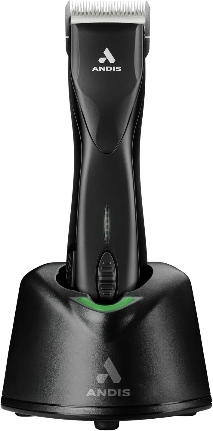 Andis Pulse ZR II Cordless Pet Grooming Clipper – 5-Speed Detachable Blade Tool with Rechargeable Lithium-Ion Battery and LED Charge Indicator