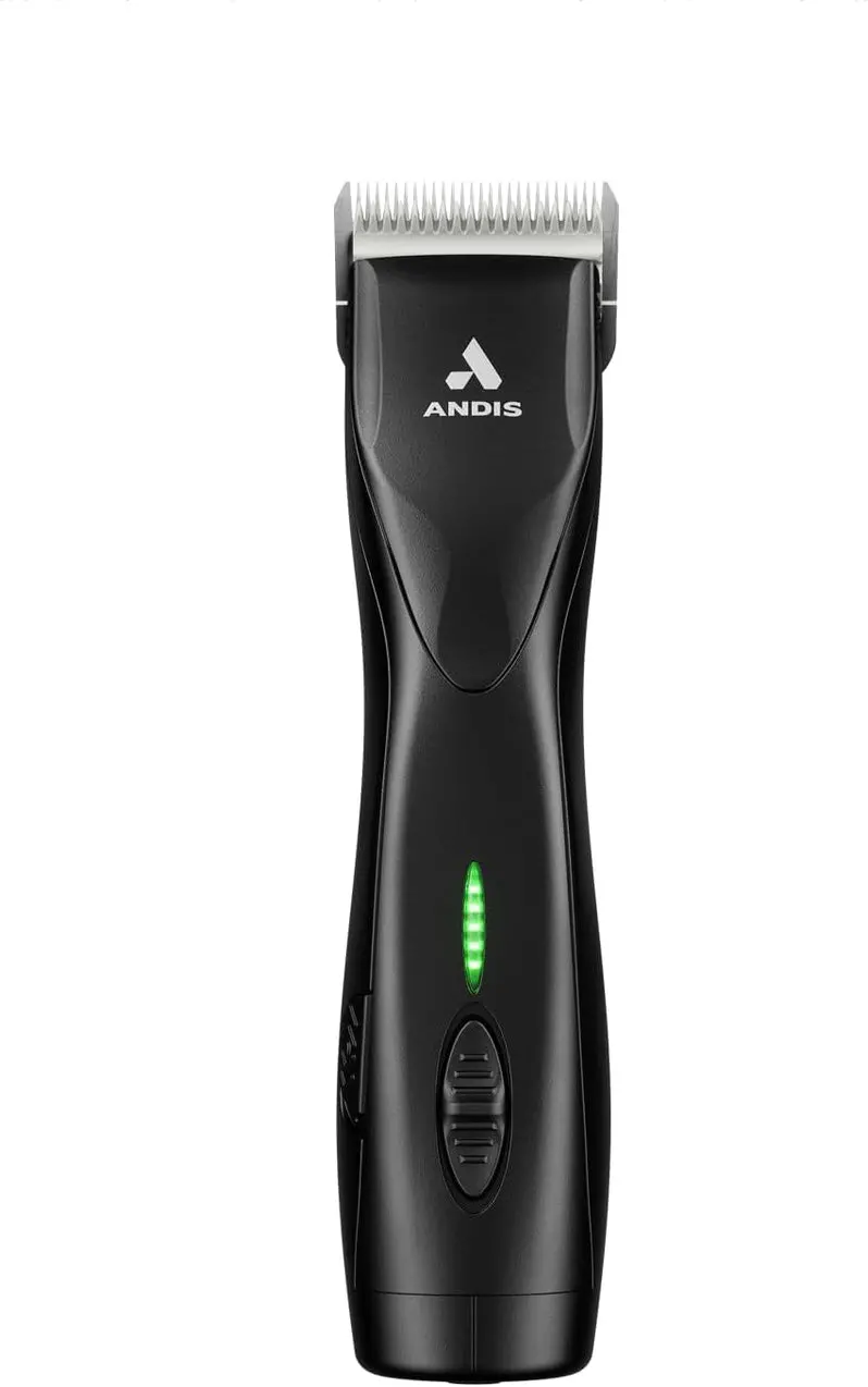 Andis Pulse ZR II Cordless Pet Grooming Clipper – 5-Speed Detachable Blade Tool with Rechargeable Lithium-Ion Battery and LED Charge Indicator