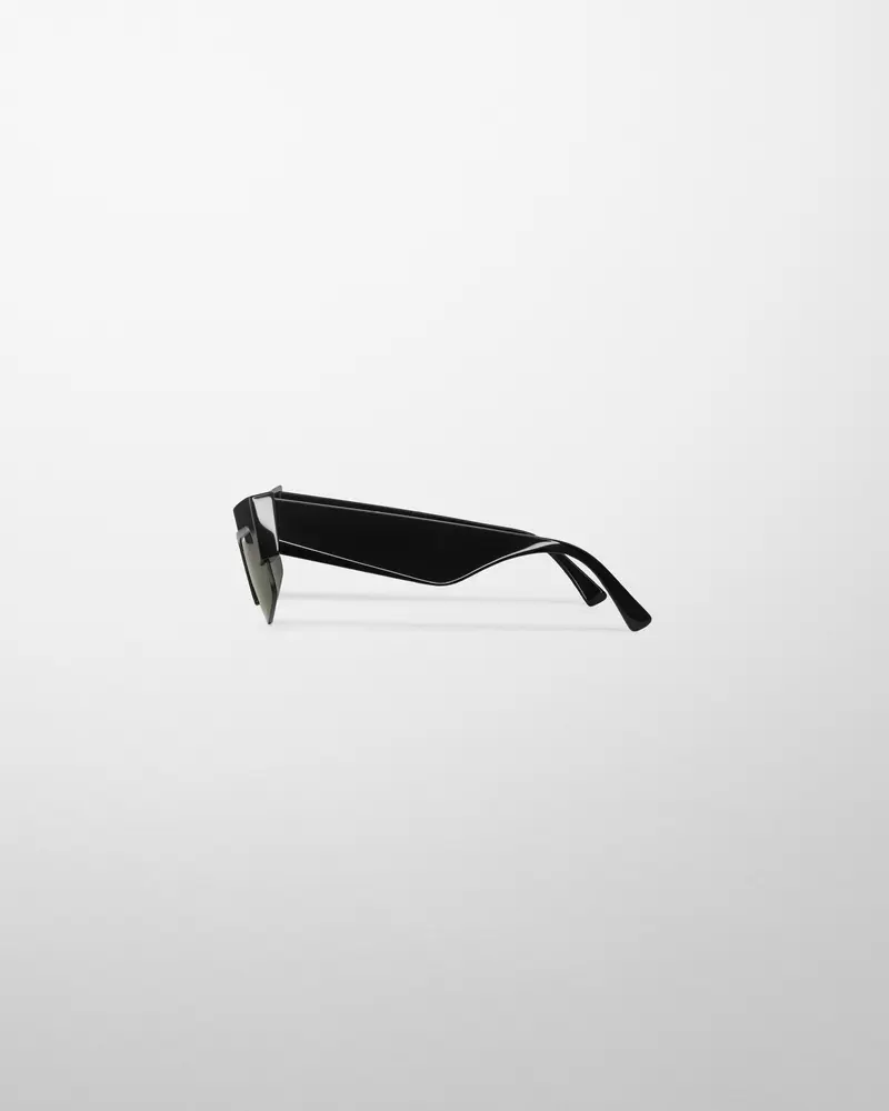 Angular Black Acetate Sliced Cruise Sunglasses 2