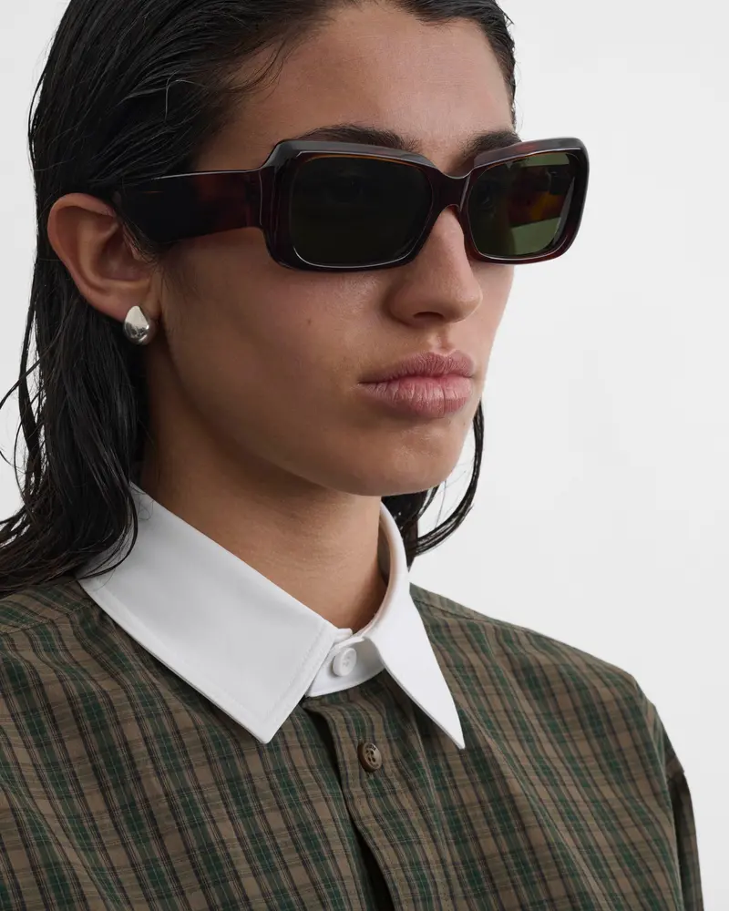 Angular Brown Tortoiseshell Acetate Score Sunglasses