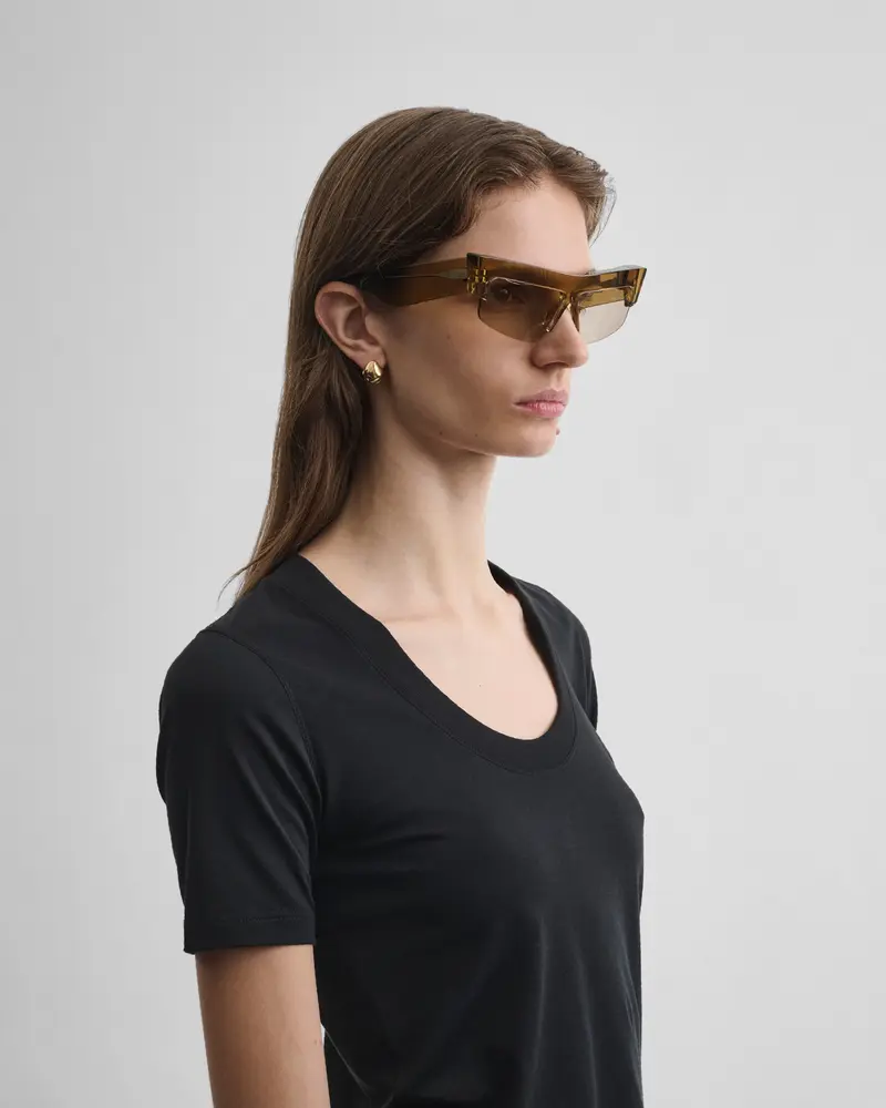 Angular Light Khaki Acetate Sunglasses – Sliced Cruise Style