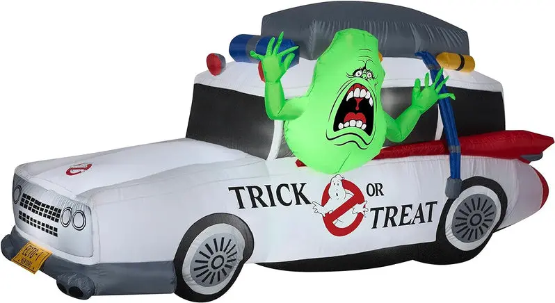 Animated 7-Inch Ghostbusters Lawn Decoration with LED Lighting Effects