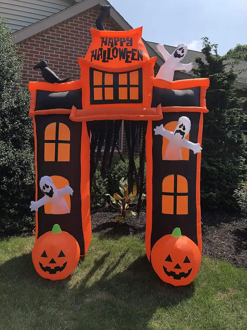 Animated Spooky House Yard Decor Set – Complete Halloween Party Decoration Kit