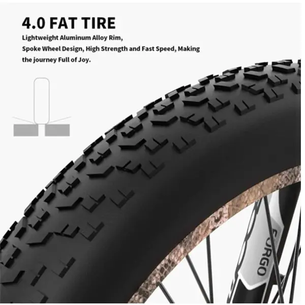 Aostirmotor 1500W Fat-Tire Electric Mountain Bike – 26" Tires, 48V 15Ah Battery, Shimano 7-Speed Drivetrain, Lightweight Aluminum Frame