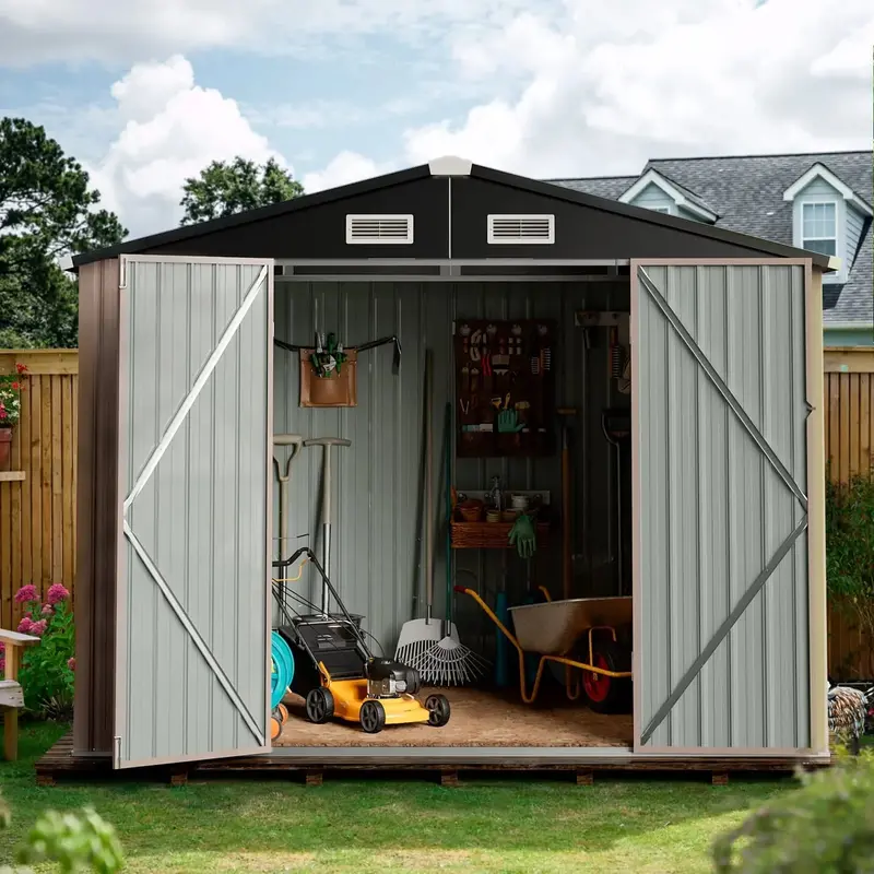 Aoxun 6.4 ft x 4 ft Outdoor Storage Shed – Durable, Weather-Resistant Shelter for Tools and Garden Gear
