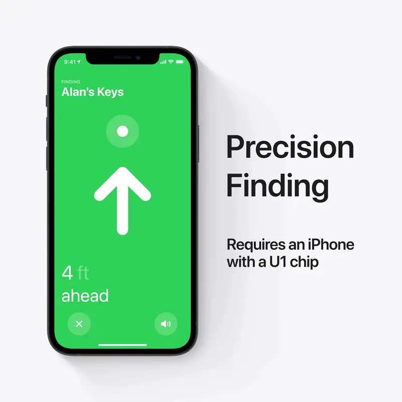 Apple AirTag 4-Pack – Precision Bluetooth Tracking Devices with Precision Finding