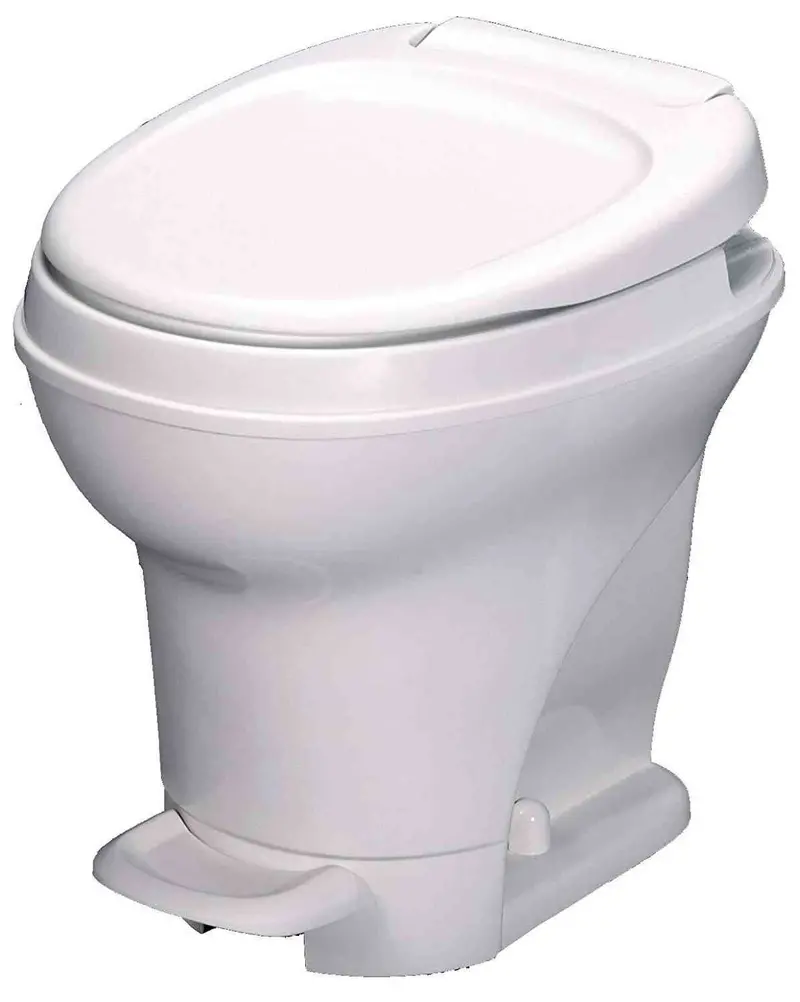 Aqua-Magic V High-Profile RV Toilet – White Pedal-Flush System Compatible with Thetford 31671