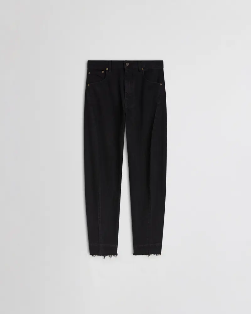 Arch Black Organic Denim Jeans With Curved Leg Design