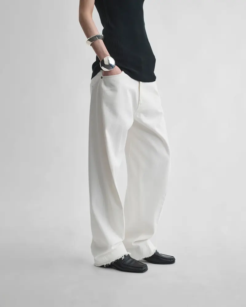 Arch Off-White Organic Denim Jeans With Twisted Seam Detail